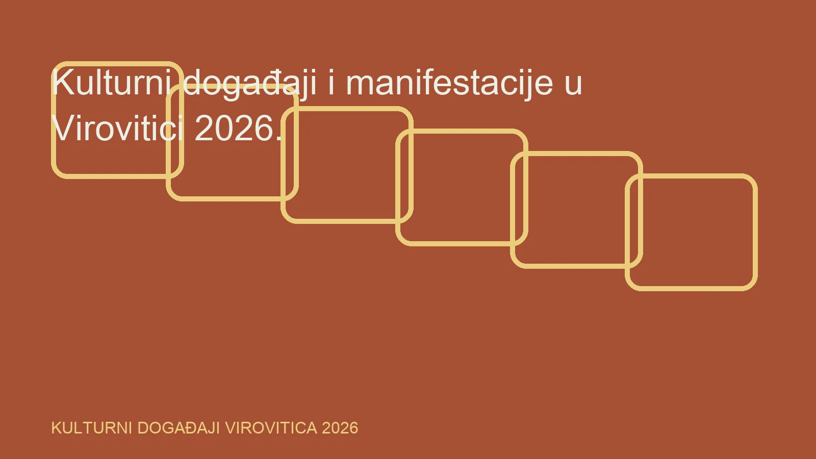 Urednička ilustracija za temu kulturni događaji Virovitica 2026